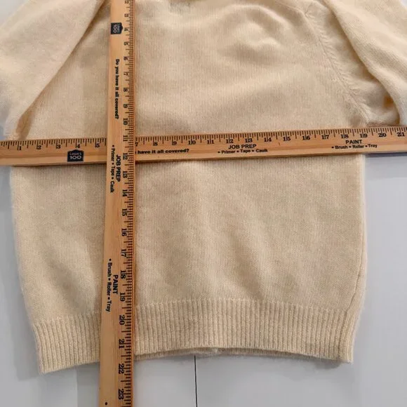 Gap Vtg Cardigan Swtr Sz S Yellow Lambswool Angora Rabbit Hair Y2K 90s Preppy - Picture 5 of 7